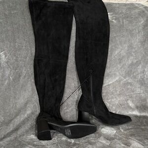 Forever 21 Black Over-the-Knee Boots